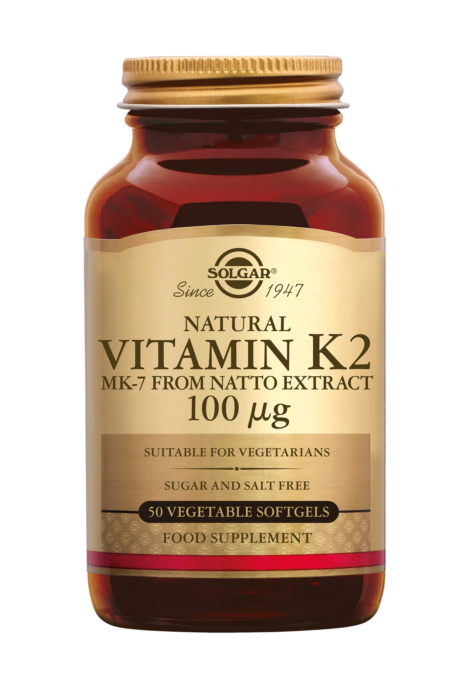 Vitamin K-2 100 µg, Solgar, Solgar Vitamin K-2 100 µg (MK-7) ondersteunt de bloedstolling en draagt bij tot de instandhouding van sterke botten. Vitamin K-2 100 µg, Solgar, Solgar Vitamin K-2 100 µg (MK-7) ondersteunt de bloedstolling en draagt bij tot de instandhouding van sterke botten.